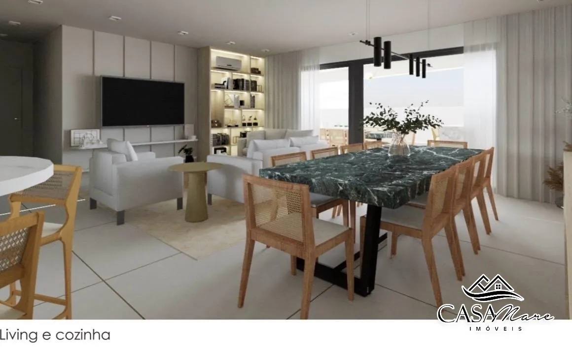 Apartamento com 3 suítes e vista para o mar no Cacupé